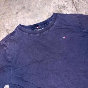 Tommy Hilfiger T Shirt Boys 16-18 XL Blue Cotton Stretch Slim Fit Crew Neck